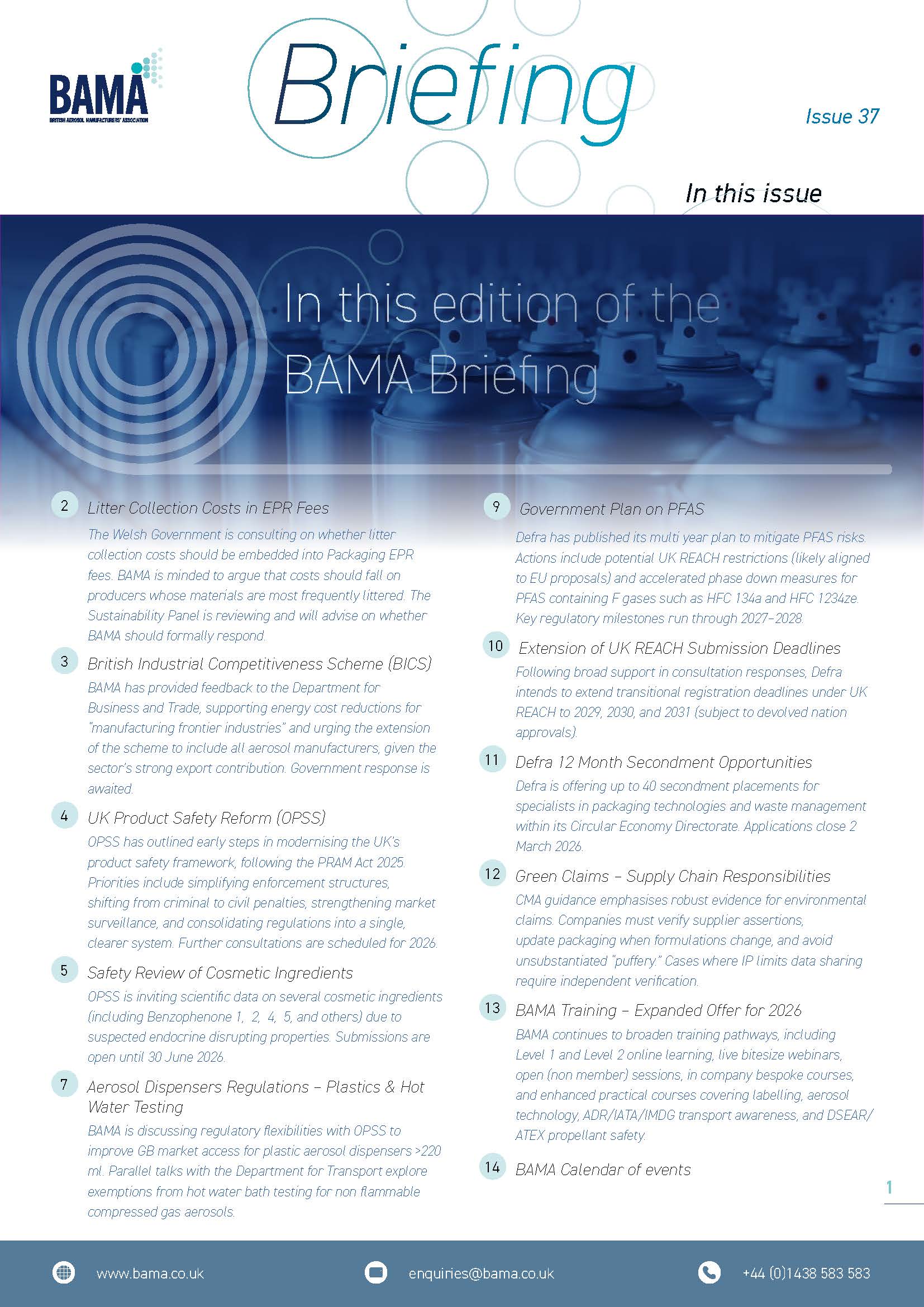 BAMA Briefing Issue 37